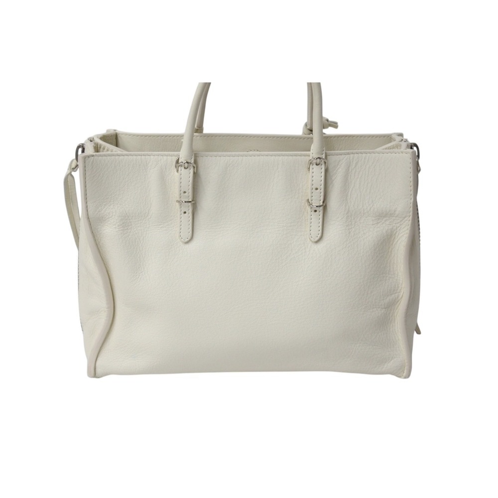 Balenciaga White leather handbag PAPER THE